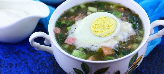 Окрошка из щавеля